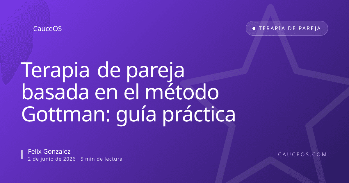 Terapia de pareja basada en el método Gottman: guía práctica