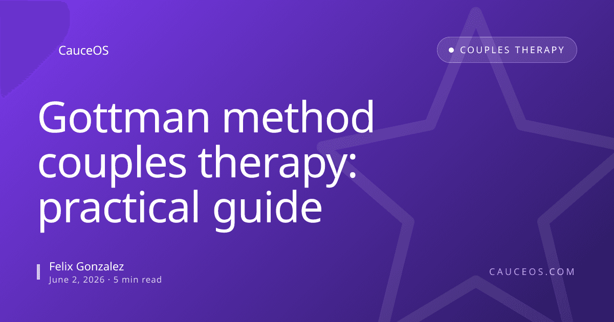 Gottman method couples therapy: practical guide